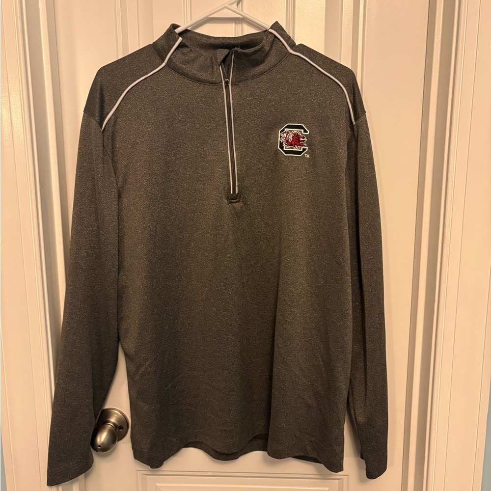 Go Gamecocks!!! Heather Gray Logo Pullover